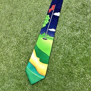 The 4th Hole Men's Golf Necktie Golfing Golfer Sports Novelty Neck Tie